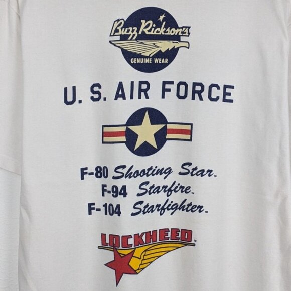 Buzz Rickson Lockheed Martin Vintage 1990s Limited Edition White Navy Shirt Sz M - Picture 3 of 7